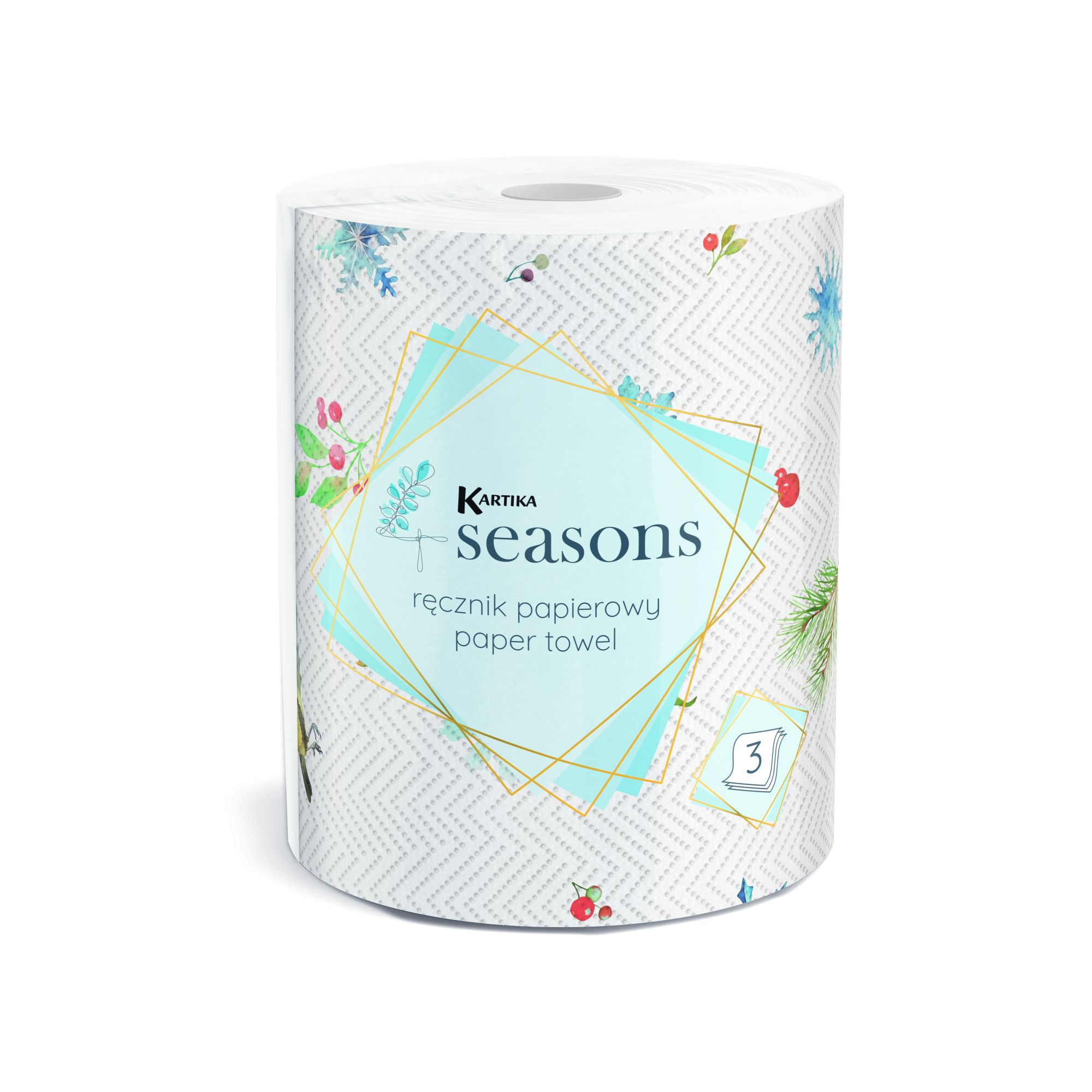 Paper towel Kartika 4 Seasons Winter 1 roll 210 sheets 3 ply